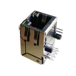 Tyco 1-1605706-1 Magnetic RJ45 Jack 1X1 Connector Shielded With Leds 1605706-1