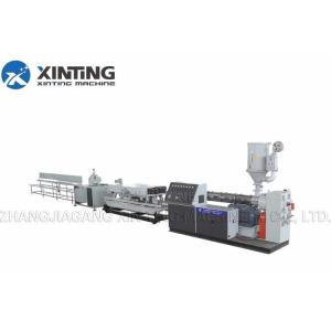 Pe Pvc Corrugated Pipe Production Line , Siemens Motor Sprial Pipe Making