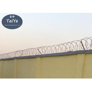 Heavy Zinc Coated Galvanized Razor Wire CBT60 CBT65 Chemical And Coasts Area Use