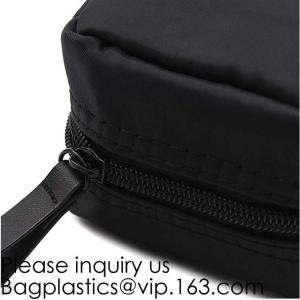 Canvas Makeup Bag Ladies Clutch Bag With Gold Zipper,Dopp Case Striped Canvas