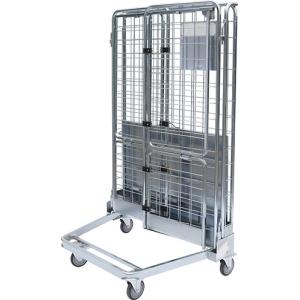 Wire Mesh Metal Trolley Storage With Wheels Logistics Cart