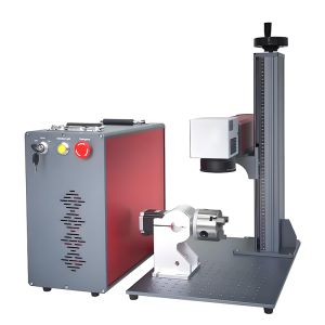 Wholesale 100W &amp; 200W Split Mopa Fiber Laser Engraver &amp; Marking Machines Glass &amp; Gemstone CNC Machine Suitcase Supports AI DXF PLT Formats from china suppliers