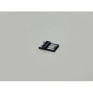 High-Performance USB 2.0 AM Wire Soldering Connector | Gold-Flash Black Housing