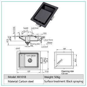 Stainless Steel Paddle Latch Lock Pull To Open Trailer Tool Box 5''X4''X2''