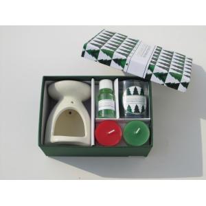 Wholesale Red &amp; Green Cinnamon chai fragrance scented tealight candle &amp; essential oil with printed label packed into gift box from china suppliers