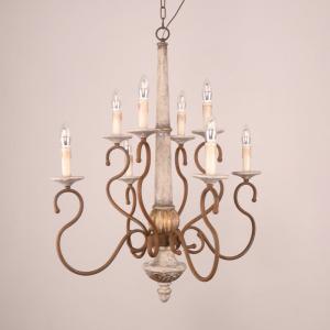 Wood plank chandelier with Iron Arm Material for home Lighting (WH-CI-70)