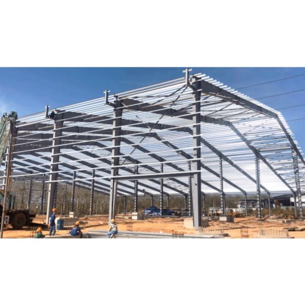Quality Q355 Welded H Section Steel Structure Workshop With UPVC Downpipe for sale