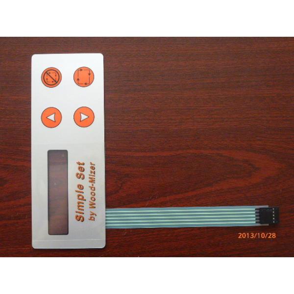 Tactile Thin Film 4 Keys LED Membrane Switch 0.05mm - 1.0mm With LED Window