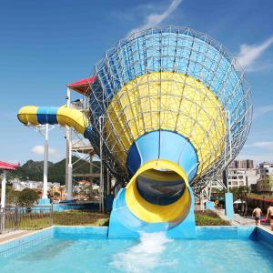 China Galvanized Carbon Steel Tornado Slide For Aqua Park / Fiberglass Water Park Equipment on sale