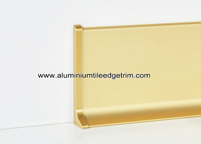 Wholesale 6cm / 8cm / 10cm Matt Gold Metal / Aluminum Skirting Board Profile As Wall Foot Brace from china suppliers