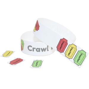 Printing Paper Event Wristbands Bar Coding Lightweight Tyvek Material