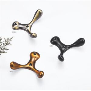 Factory Custom Metal Vintage Towel Coat Double Wall Hooks Wall Mount Black