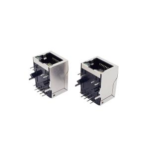 Right PCB Mount LED Transformer RJ45 Modular Jack