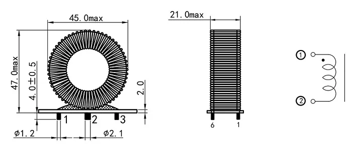 Toroidal Sendust Core Litz Wire Differential Mode Choke Coil Inductor