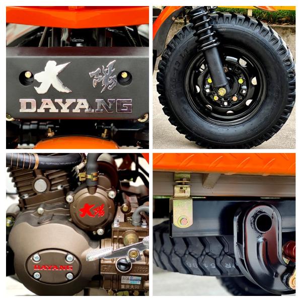 Orange 800W Motorized Tricycles for Heavy Duty Three Wheels Motorcycles from Dayang