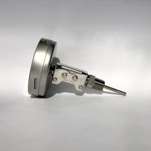 Adjustable Stem Dial Bimetal Thermometer 100mm All Stainless Steel