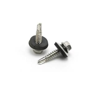 Hex Head Self Tapping Roofing Screws M5.5x55mm With Rubber Washer