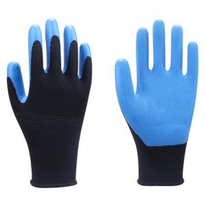 Seamless Polyester Slip Resistant Gloves 10 Gauge Eco Latex Durable