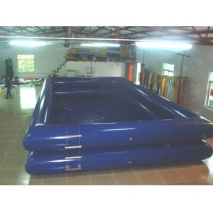 0.9mm PVC Tarpaulin Swimming Pool / Inflatable Swimming Pools Double Tube 1.3m