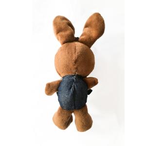 Surface WashableSoft Plush Toys Environmentally Printing Logo Rabbit Shape