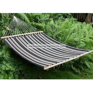 Wholesale Oversized Quilted Tree Sleeping Hammock Variation Striped Pattern With Solid Spreader Bar from china suppliers