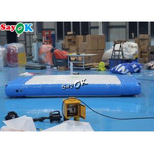 Blow Up Water Toys 2m Blue And White Inflatable Jump Pad For Kids Amusement