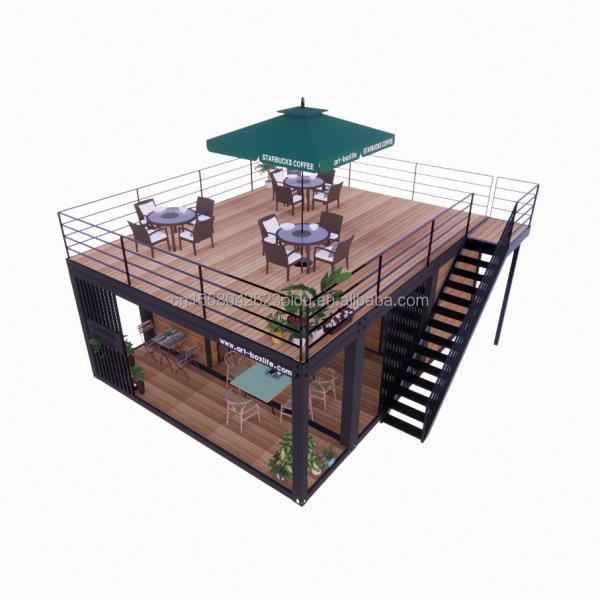 20 Foot Wooden Deluxe Garden Studio Flat Package Assembly 2 Bedroom Container Mobile House with Aluminum Alloy Windows