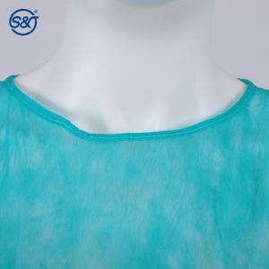 AAMI Level 1 Cheap Disposable Blue PP Nonwoven Isolation Gown With Knitted Cuff