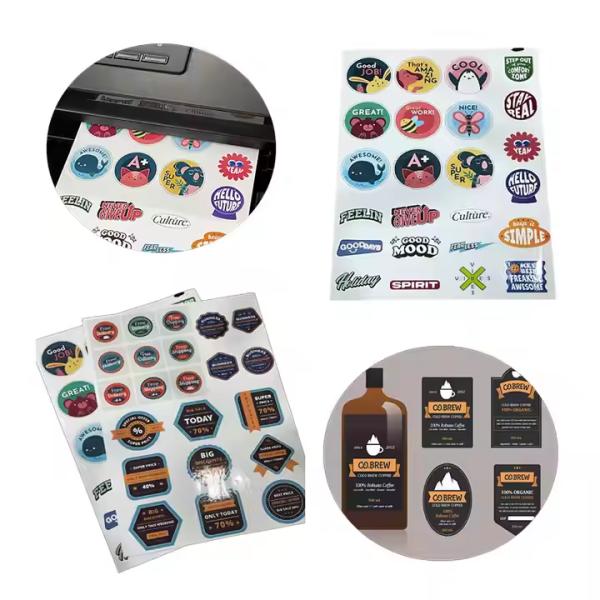 Durable Waterproof & Custom Printed Premium Glossy PP Stickers for Product Packaging