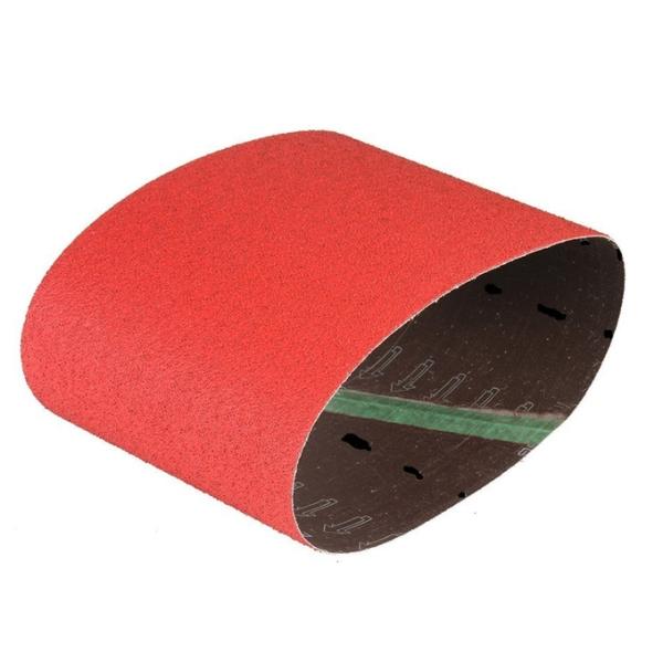 Red Ceramic Alumina Y-Wt Polyester Cloth Sanding Belts Cool Grinding Coating
