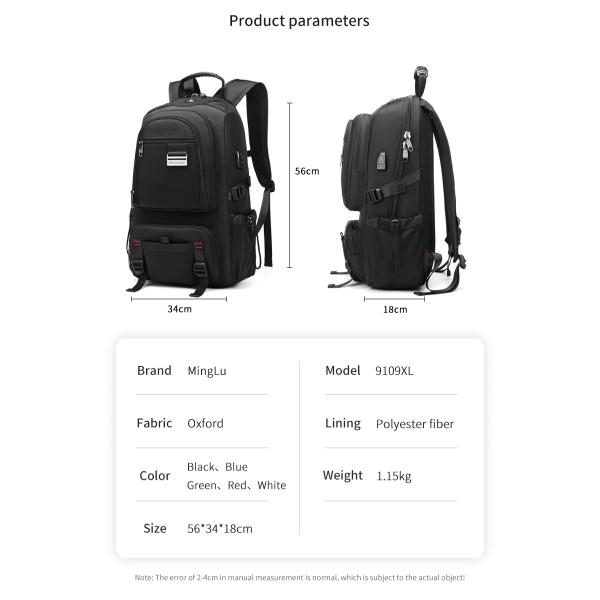 Factory New functional USB outdoor sport wholesale custom travel hiking student backpack bag laptop backpack