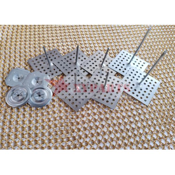 Quality 40mm Square Head Perforated Base Insulation Hangers For Fixing Fire Protection for sale