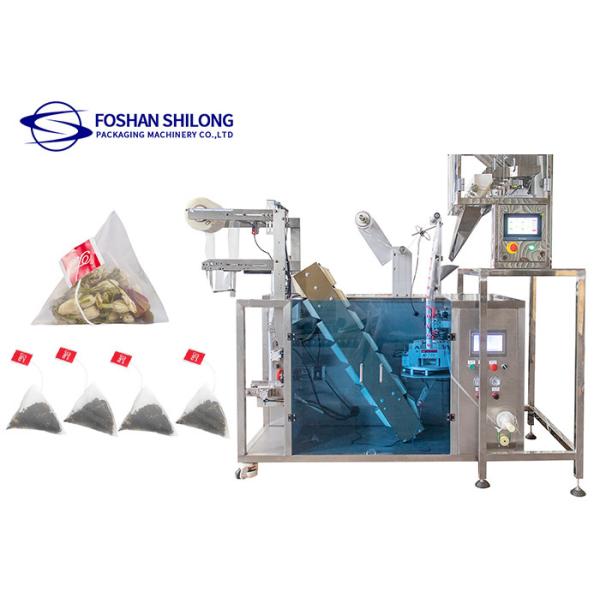 Quality Silk Inner And Outer Tea Pouch Packing Machine Triangle Pyramid for sale