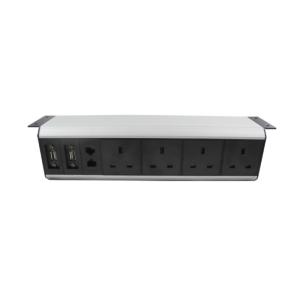 ROHS Under Desk Power Strip Outlet , UK Under Desk Mounted Power Sockets With