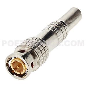 BNC-MSC11 Weldless Gold Plated BNC Male Twist On Connector with Cable Strain