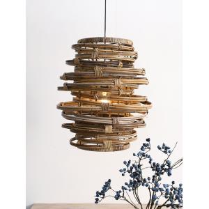 Wholesale Vintage Spiral Rattan Pendant Lights Nordic Retro Bamboo Hanging Lamp(WH-WP-75) from china suppliers