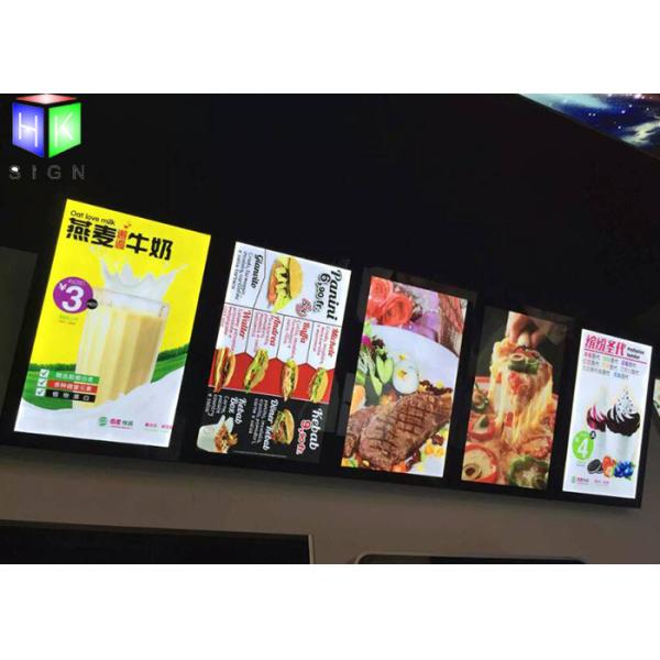 Menu Lightbox LED Restaurant Menu Boards Backlight Aluminum Alloy Frame