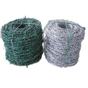 Security Barbed Wire Fence PVC Coated For Farm / Prison