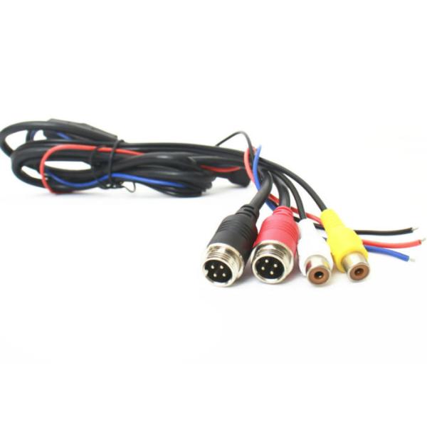 PVC Vehicle Reversing Camera Extension Cable Aviation Cable 12V / 24V