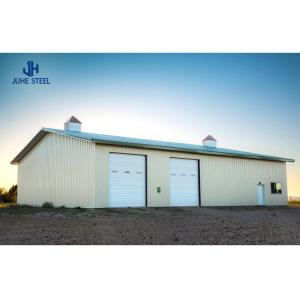 Wide Span Portal Frame Steel Structure Warehouse with Rolling Door and Prefab