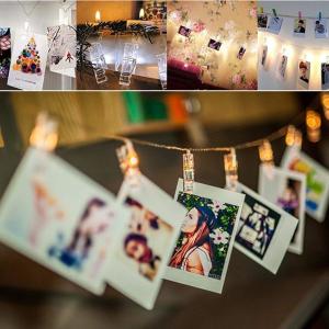 Photo Clip String Lights Fairy Lights for Bedroom, USB Plug in Indoor String