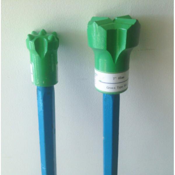 Top Hammer Taper Button Drill Bit Diameter 20 - 60mm with 4 - 7 Buttons