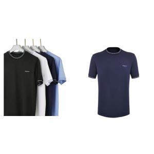 Men's Crew Round Collar T-Shirt with 230 gsm Heavy Weight Cotton and Knitted