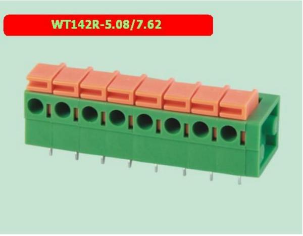 Quality WT142R-5.08/7.62 spring type terminal block pcb spring terminal block factory direct sales for sale