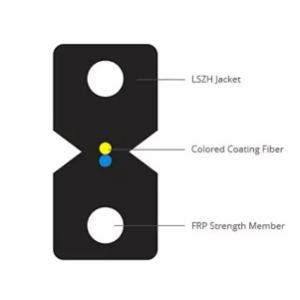 FTTH Indoor Fiber Optic Drop Cable 1/2/4core