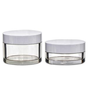PET Plastic Cream Jars 30ml 50ml ABS Plastic Cap For Dispensing