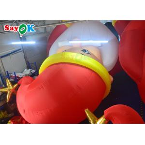 Large LED Inflatable Holiday Decorations 10m Santa Claus Blowups