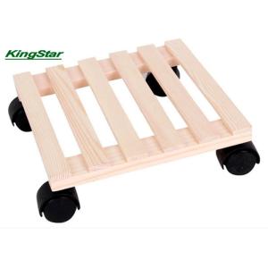 Poplar Wood Square Furniture Dolly , Small Moving Dolly With Roller 350x350mm