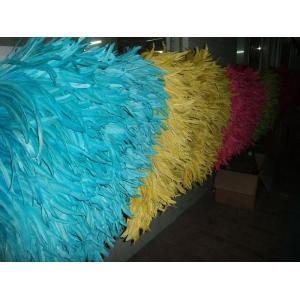 Party Decoration Ribbon Satin Two Tones Colour Chicken Feather Fringe Trim 12-14