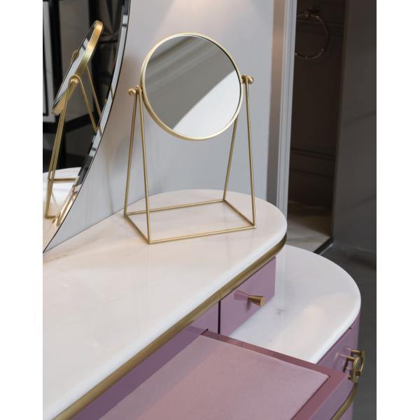 MDF Lighted Corner Vanity Set Standing Dressing Table